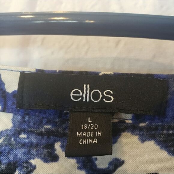 ELLOS Beaded Neckline Batik Print Popover Dress - Picture 3 of 9